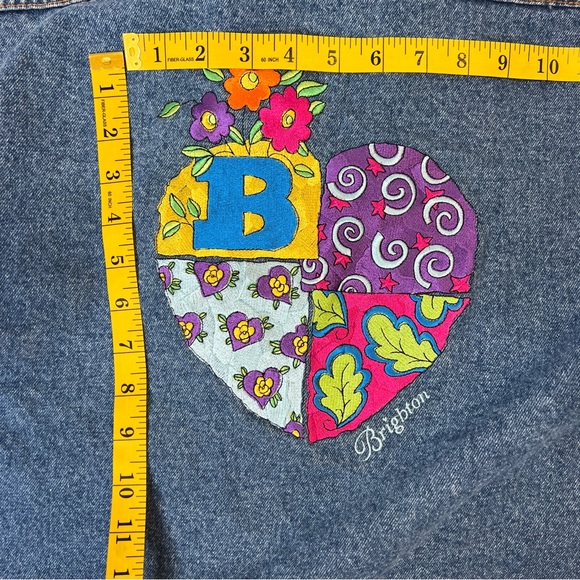 Haleman Jeanswear Jean Jacket Brighton Embroidered Heart Patch XL - Picture 8 of 13